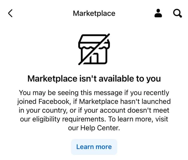 Facebook Marketplace 帳號被封禁的原因